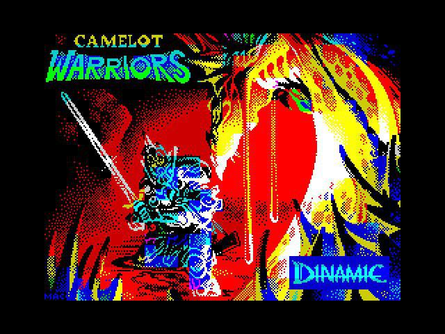 Camelot Warriors title screen for ZX Spectrum